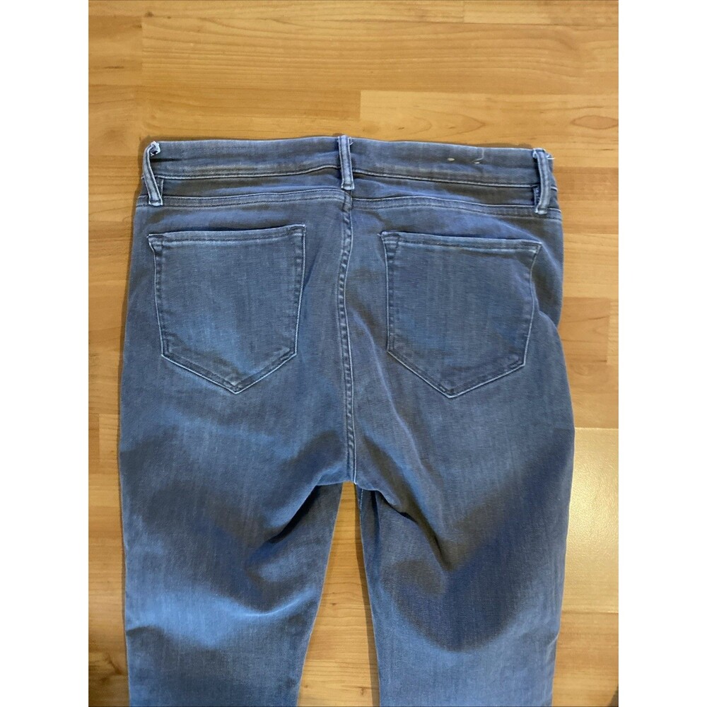 All Saints Jeans Women 32 Gray Washed Grace Slashed Distressed Skinny Denim - Picture 7 of 10